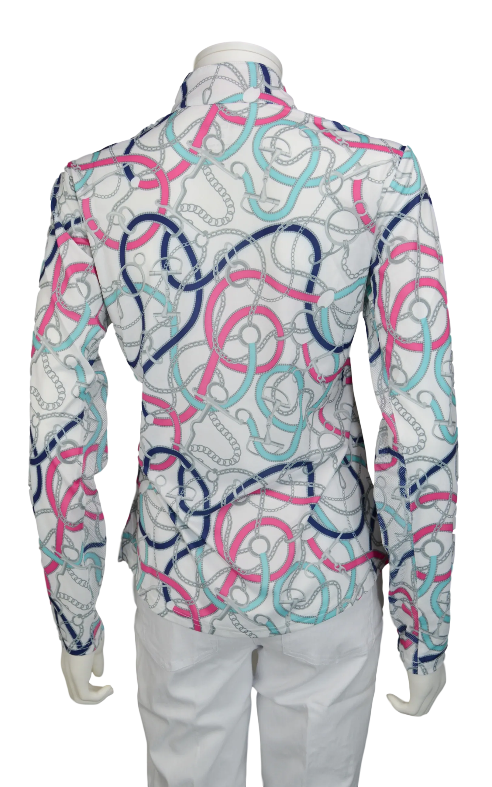 SanSoleil SolCool Print Zip Mock. 900463 Unbridled Pink | SPF 50