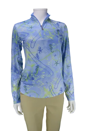 SanSoleil Sunglow Print Mock Charmed with Print Mesh | UPF 50