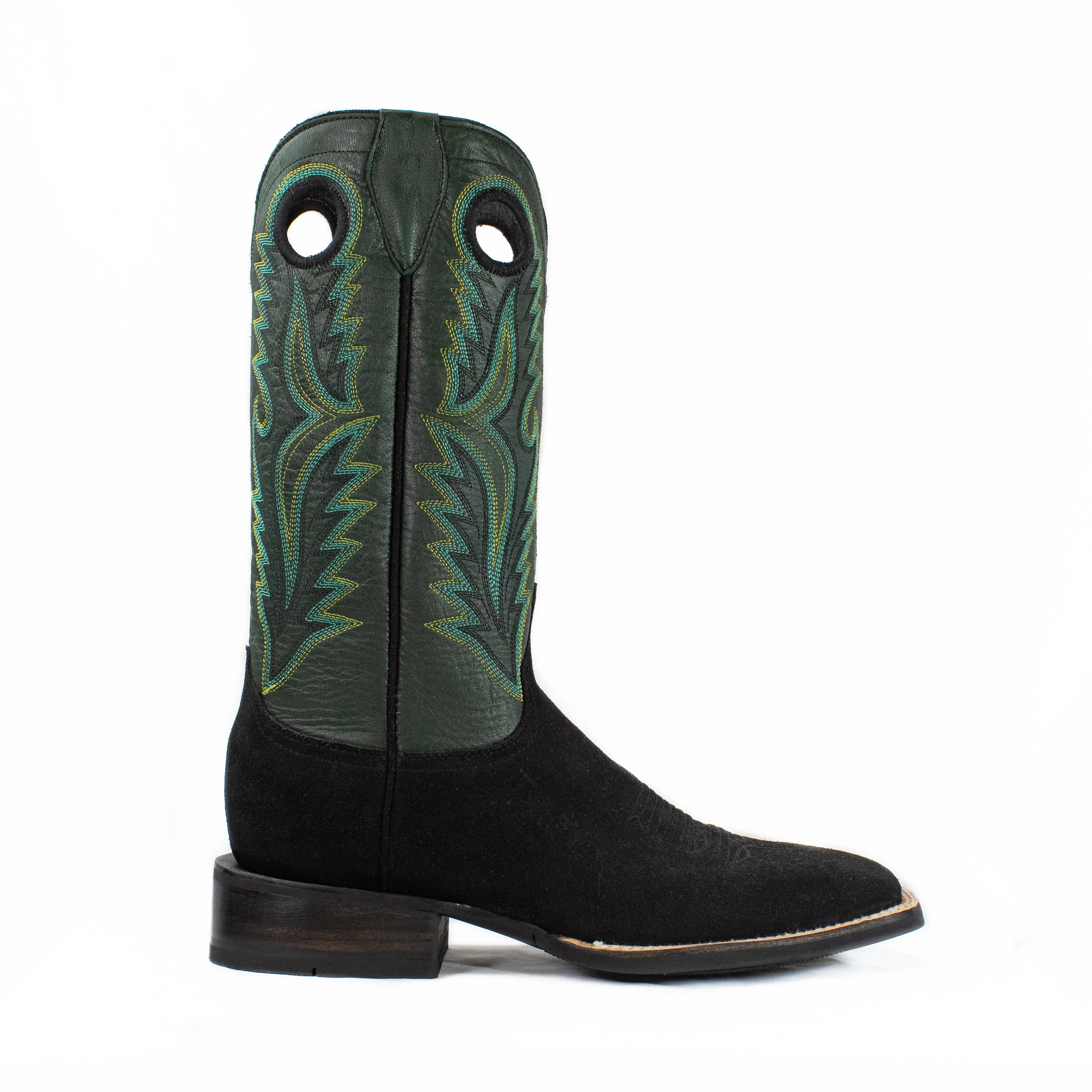 Shane (Rubber Sole) - Square Toe - Black