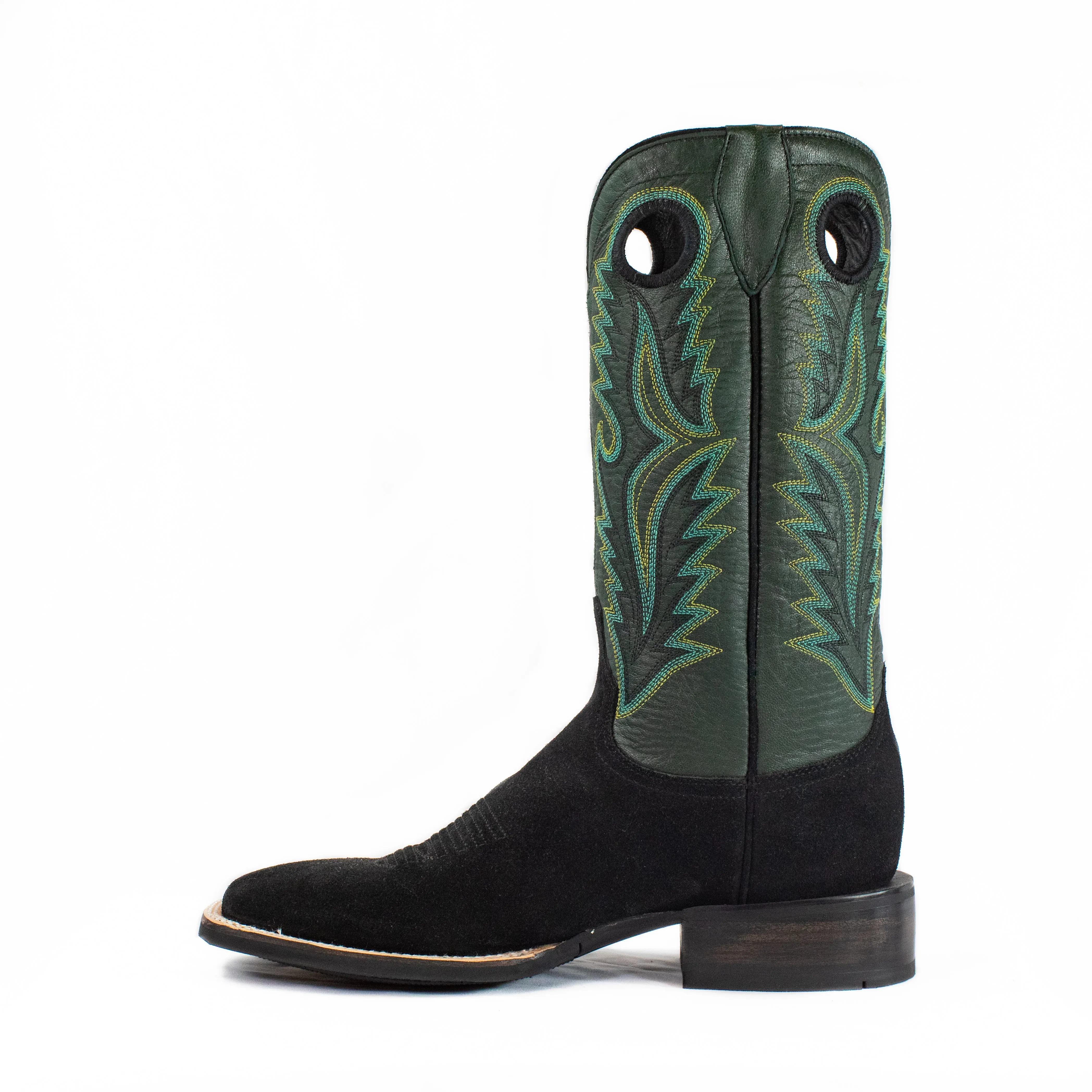 Shane (Rubber Sole) - Square Toe - Black