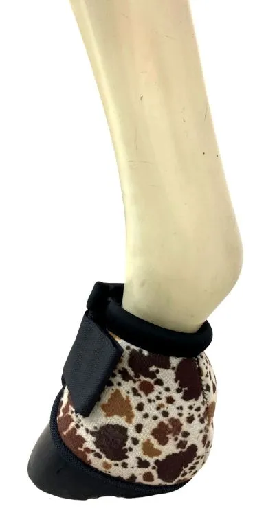Showman ® Cow Print Elite Equine Bell Boot *Sold in Pairs*
