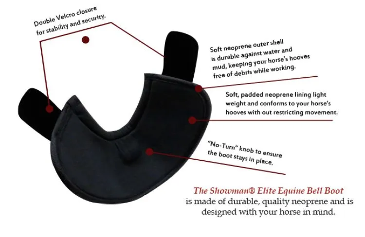 Showman ® Cow Print Elite Equine Bell Boot *Sold in Pairs*