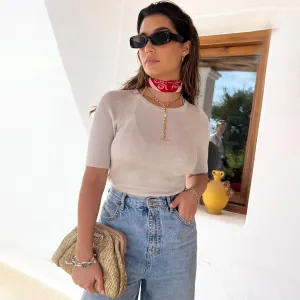 Silver Sparkle Fine Knit Top