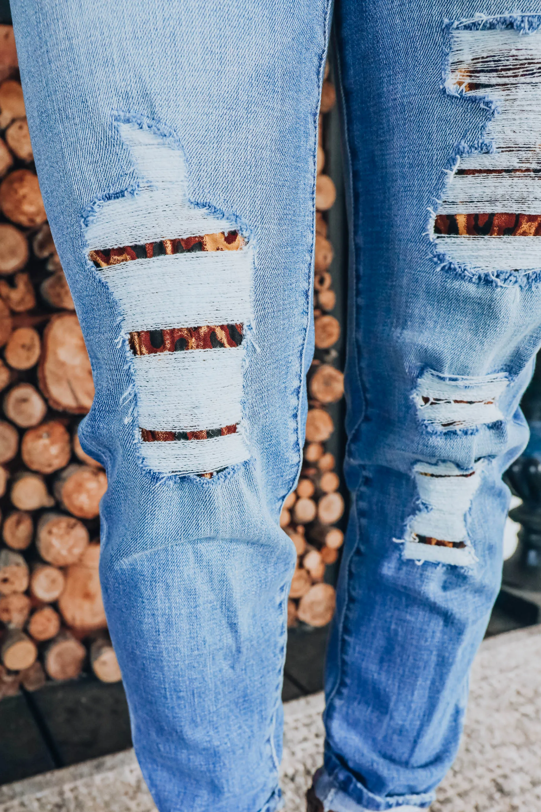 Spot The Leopard Jeans- FINAL SALE