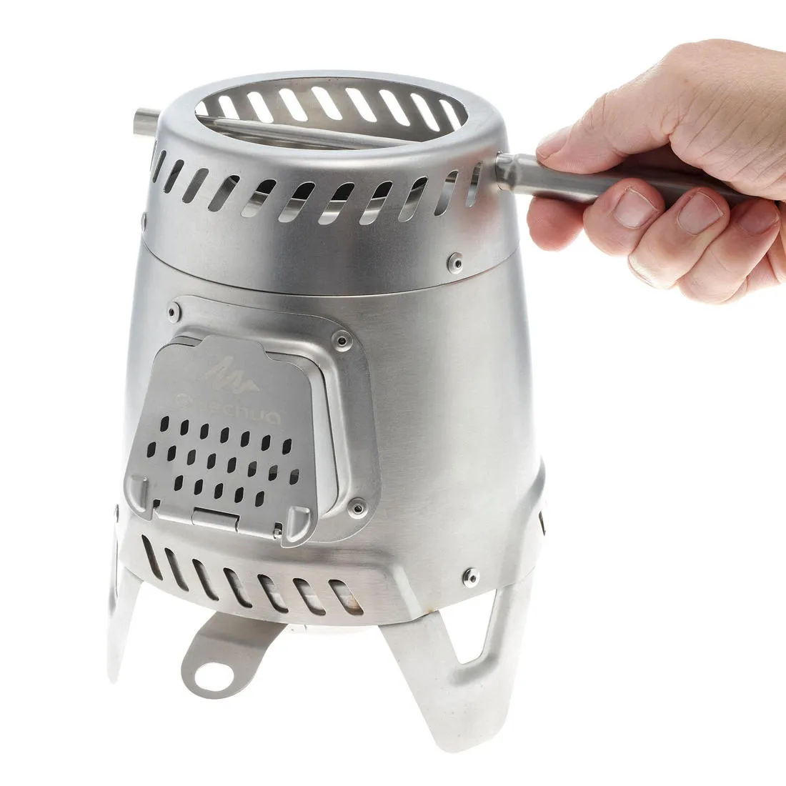 Stainless steel camping stove 500 for camping and bivouacking