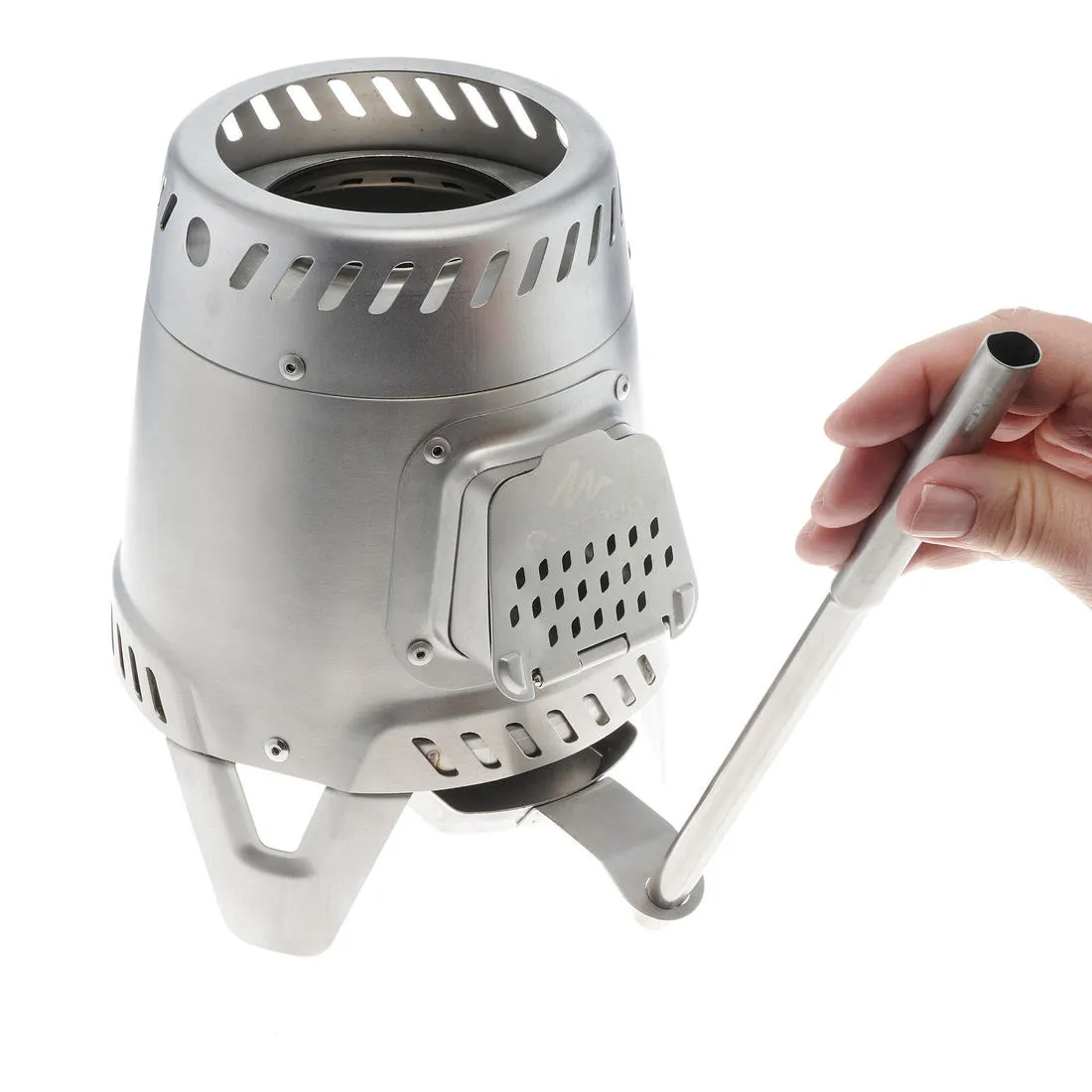 Stainless steel camping stove 500 for camping and bivouacking