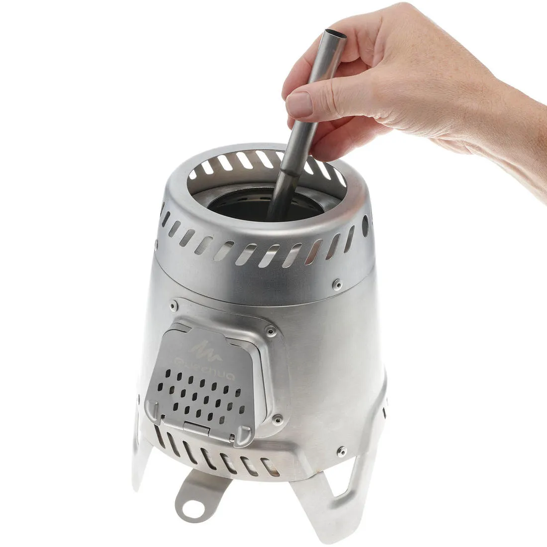 Stainless steel camping stove 500 for camping and bivouacking