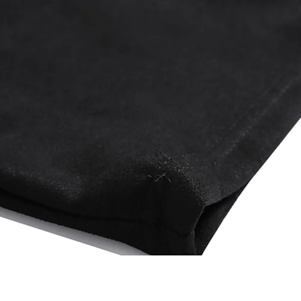 Suede Embroidered Letter T-Shirt