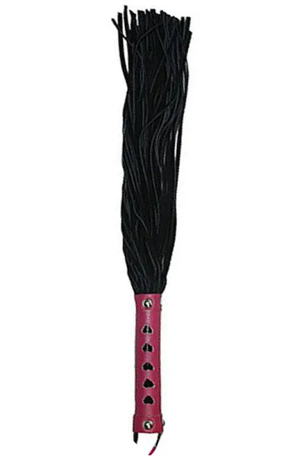 Suede Flogger Bound to Tease, Pink/Black