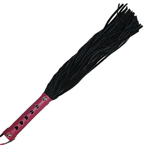 Suede Flogger Bound to Tease, Pink/Black