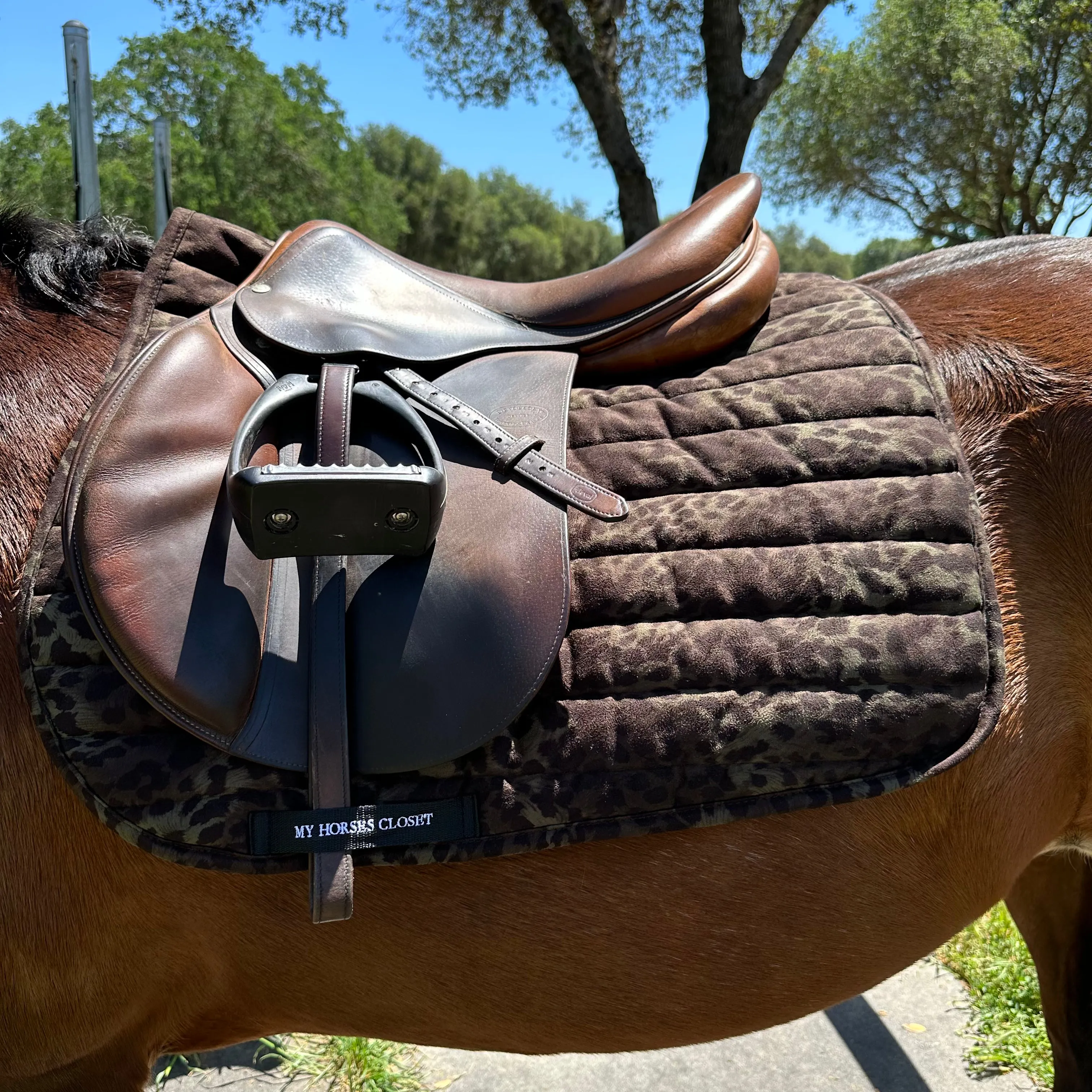 Suede Tech Jump AP Saddle Pad Animal Print