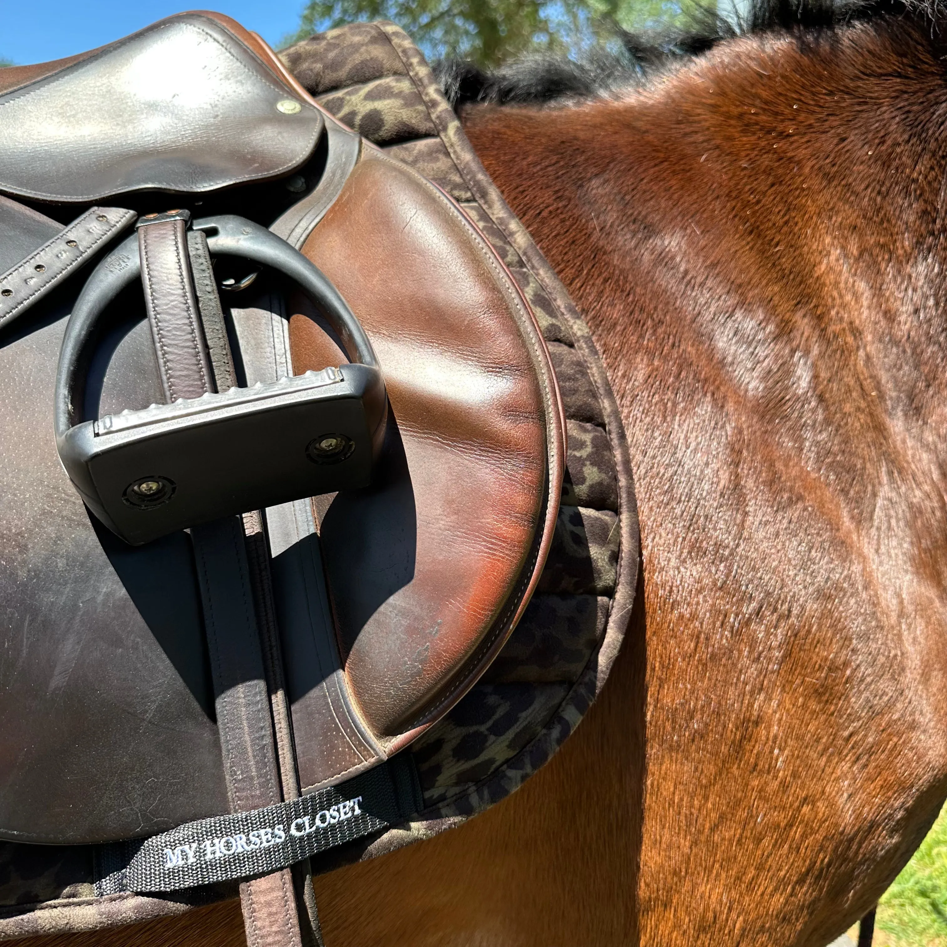 Suede Tech Jump AP Saddle Pad Animal Print