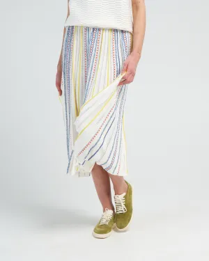 summer jacquard knit skirt - natural pop