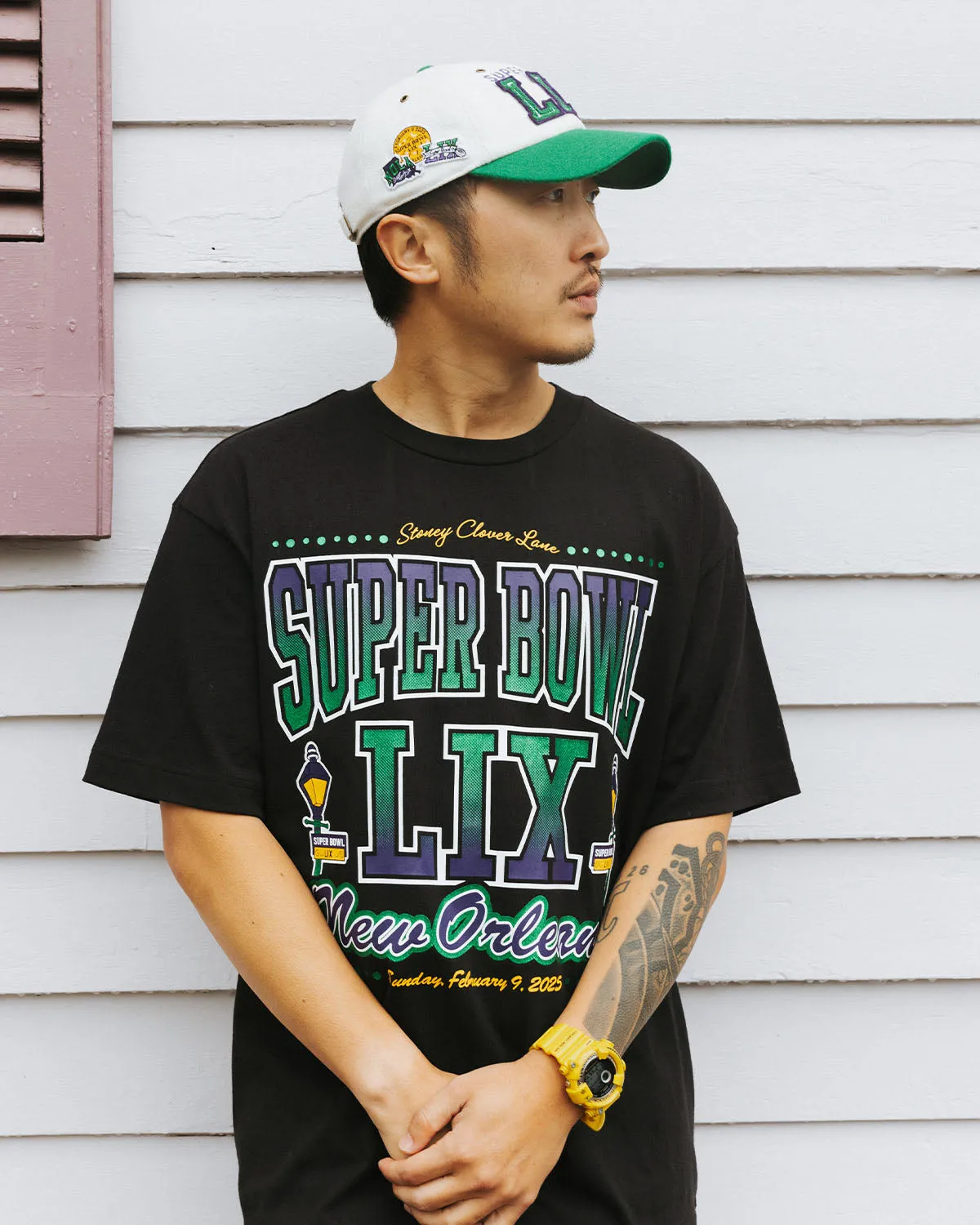 SUPER BOWL LIX STONEY CLOVER LANE X '47 HUDDLE CLEAN UP