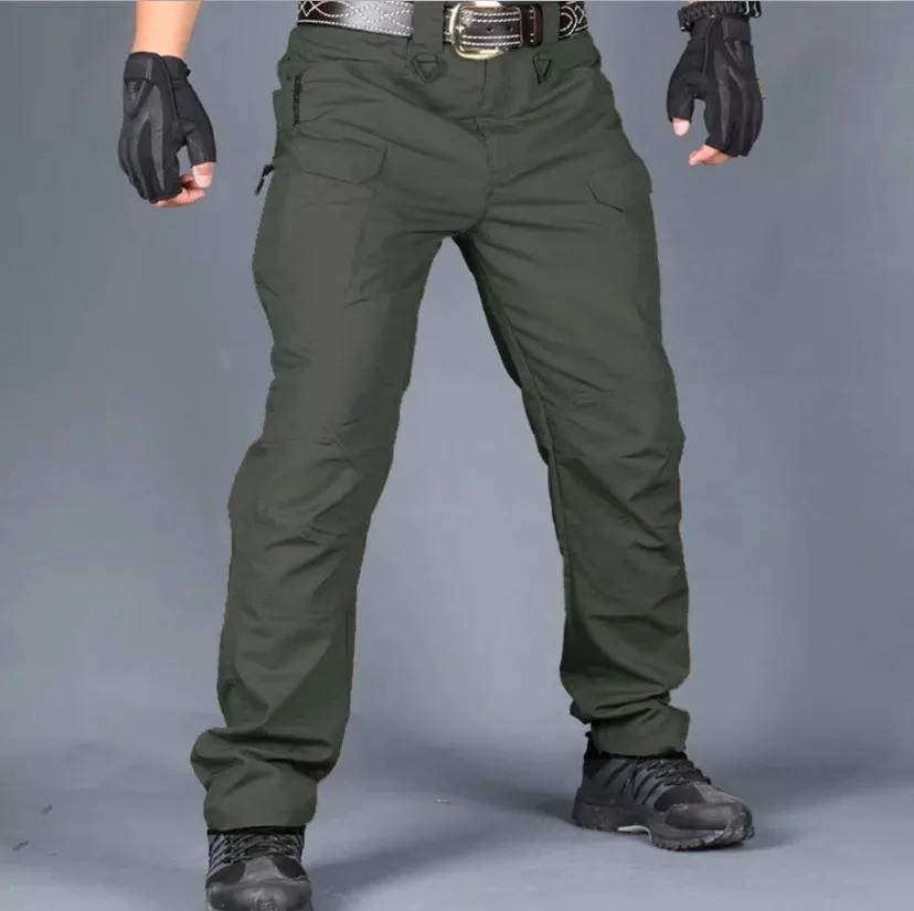 TACTICAL MEN CARGO water resistant PANTS Durable Anti-cut - OD Green