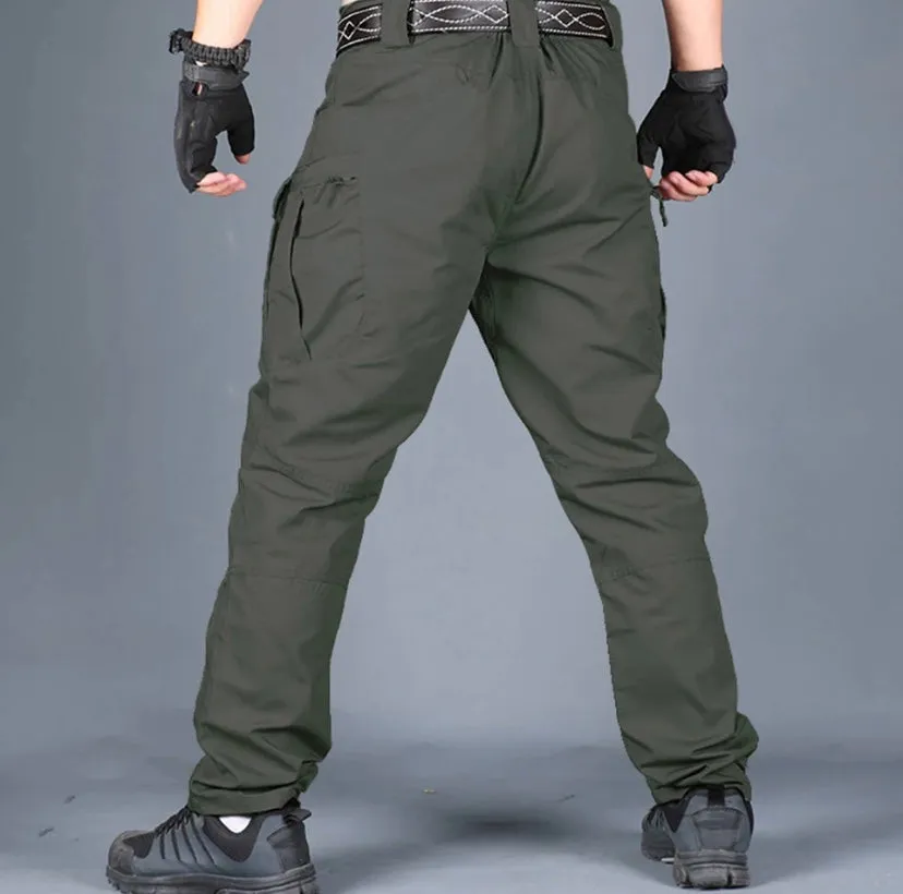 TACTICAL MEN CARGO water resistant PANTS Durable Anti-cut - OD Green