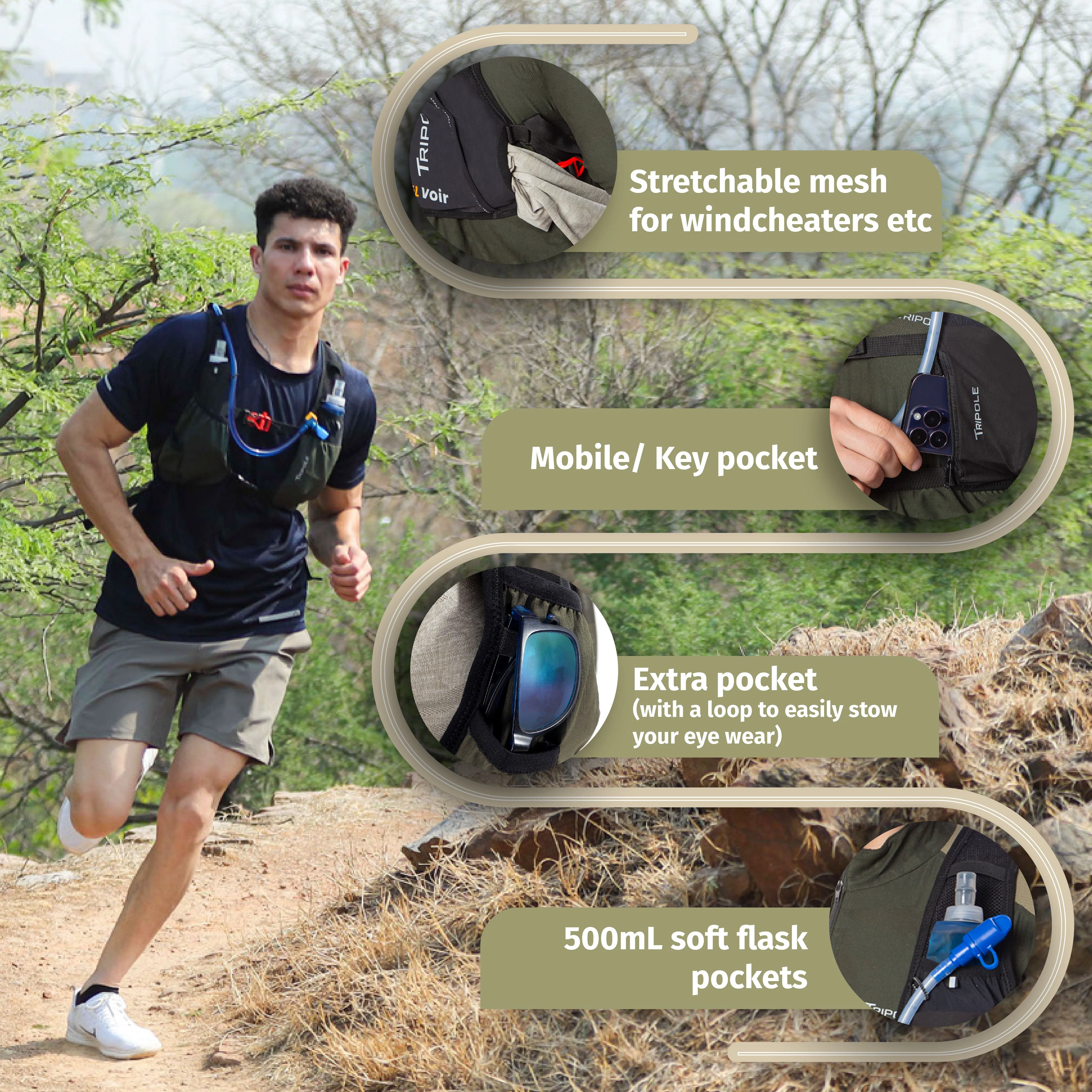 Tripole Voir Hydration Bag and Backpack for Trail Running and Cycling | 5 Litres