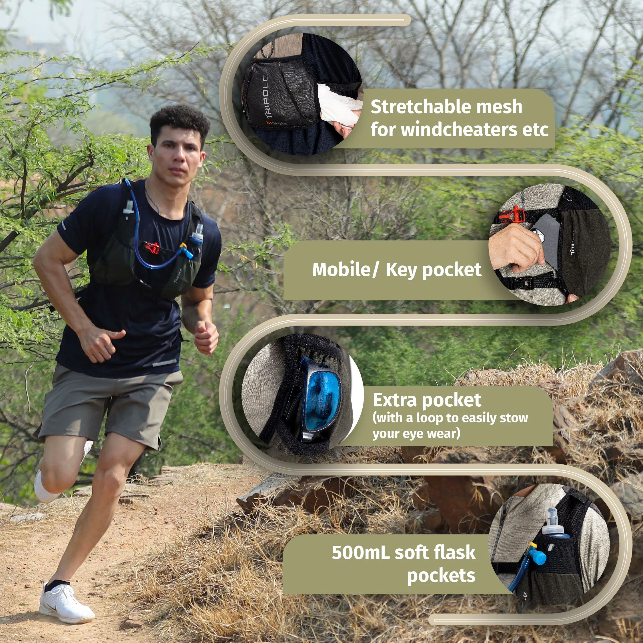 Tripole Voir Hydration Bag and Backpack for Trail Running and Cycling | 5 Litres