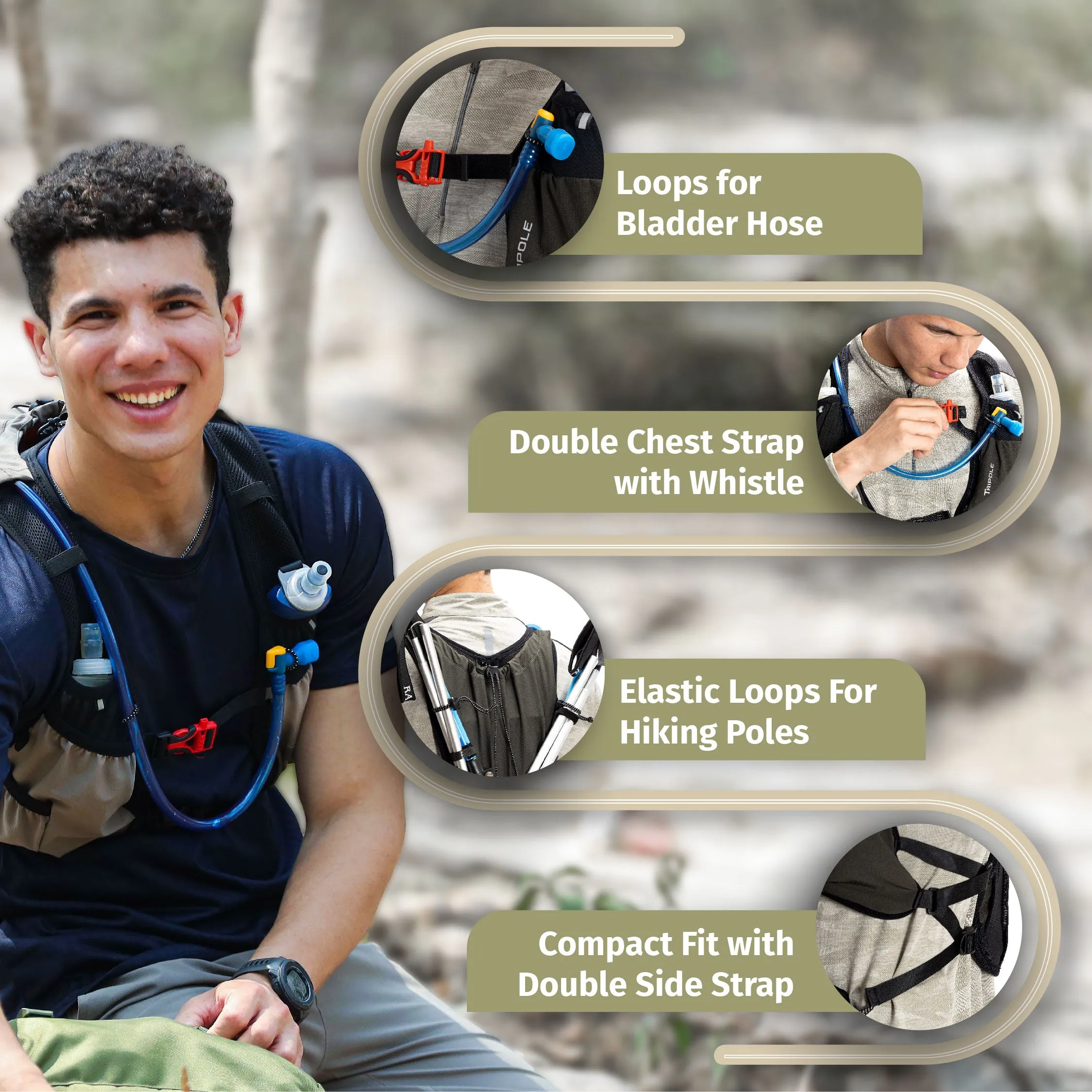 Tripole Voir Hydration Bag and Backpack for Trail Running and Cycling | 5 Litres