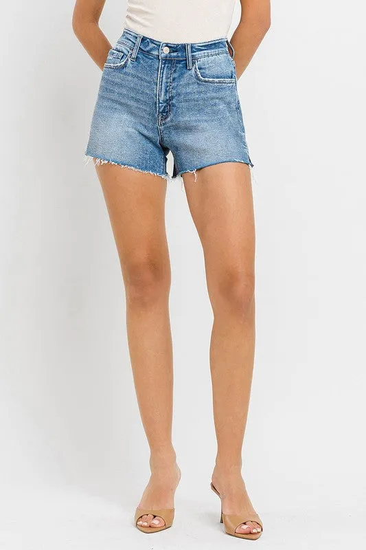 VERVET by Flying Monkey High Rise Side Slit A Line Shorts