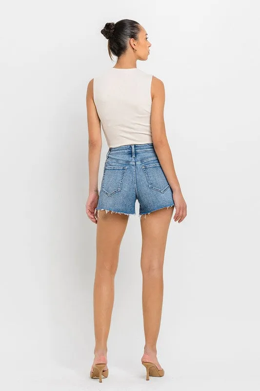 VERVET by Flying Monkey High Rise Side Slit A Line Shorts