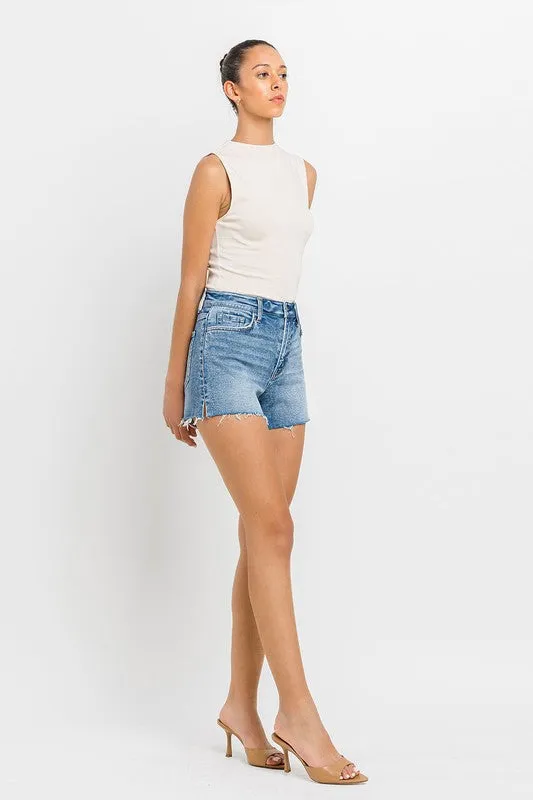 VERVET by Flying Monkey High Rise Side Slit A Line Shorts