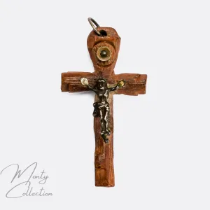 Victorian Crucifix Stanhope Pendant "Mont-Saint-Michel"
