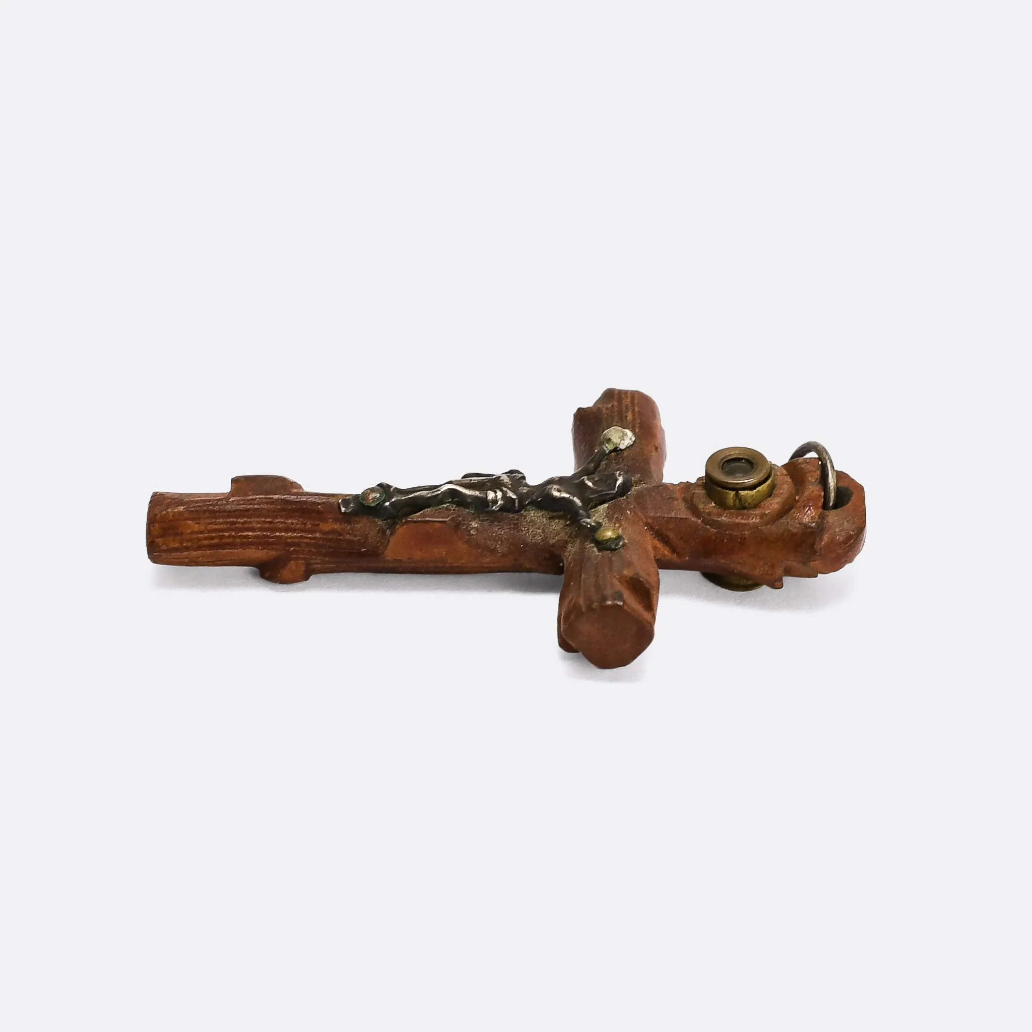 Victorian Crucifix Stanhope Pendant "Mont-Saint-Michel"