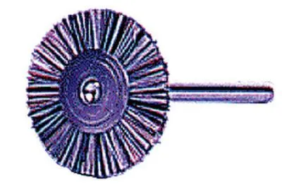 Weiler® Miniature Stem-Mounted Wheel Brush, 3/4 in D, 37,000 rpm, 26059
