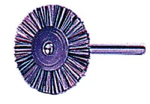 Weiler® Miniature Stem-Mounted Wheel Brush, 3/4 in D, 37,000 rpm, 26059