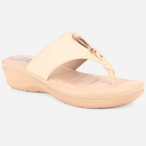 Womens "ERINE" Open Toe Comfy Everyday Wedge Slipper