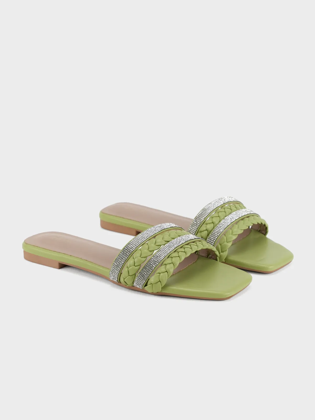 Womens "STEPCHIC" Flat Casual Slippers