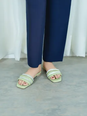 Womens "STEPCHIC" Flat Casual Slippers